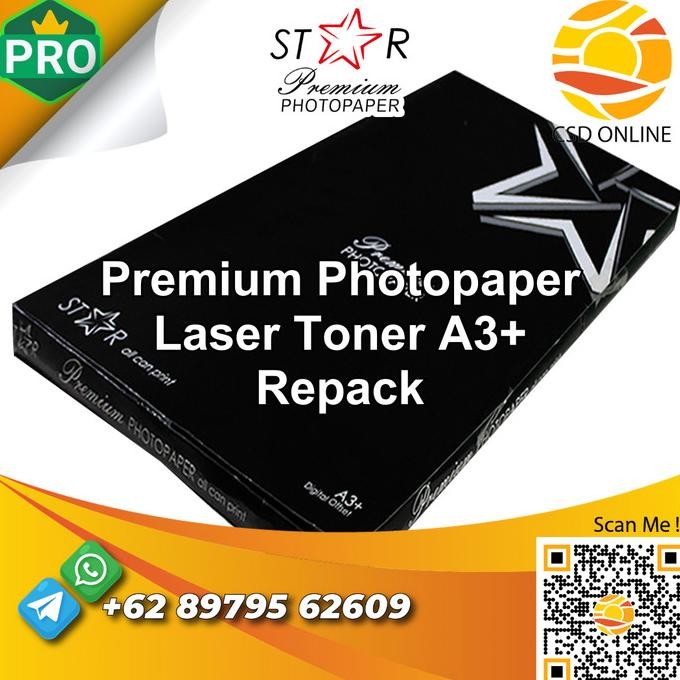 

Star Professional Glossy Photopaper A3+ Digital Print Laser - Repack Promo