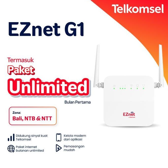 Murah Telkomsel EZnet G1 Internet Modem Wifi Unlimited Non COD