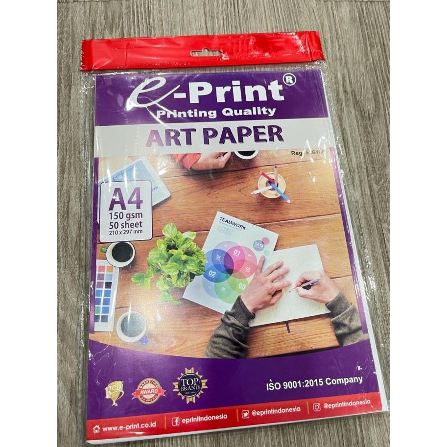 

Kertas Art Paper E-Print A4 150Gsm Isi 50 Lembar Promo
