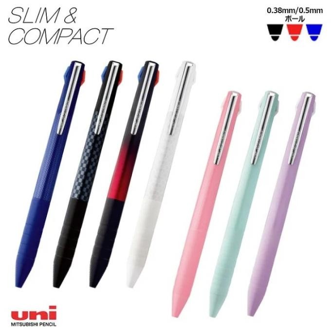 

Uni Jetstream Multi Slim Compact 3 Color Pen 0.38mm 0.5mm SXE3-JSS