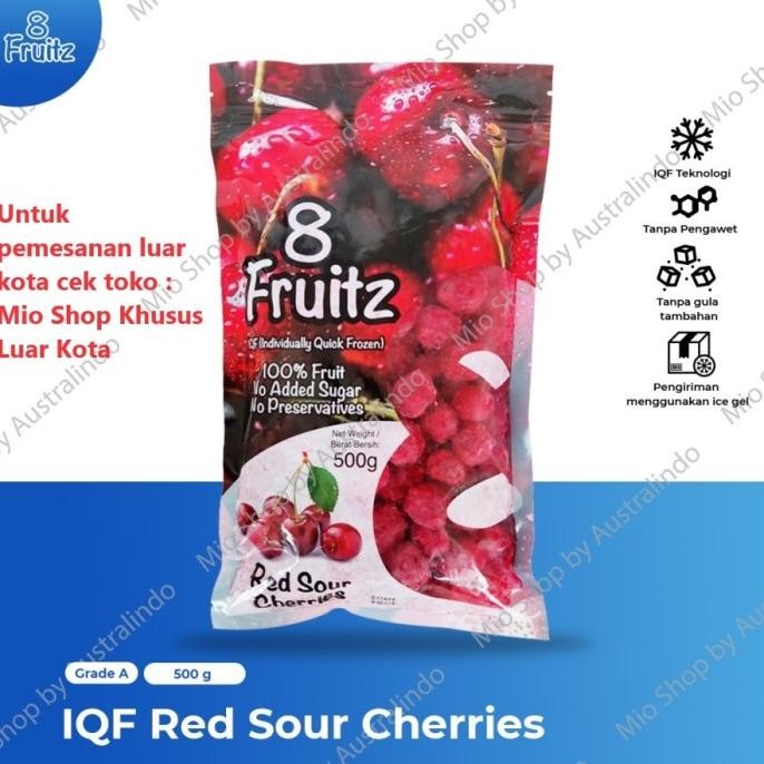 

Sale Frozen Red Sour Cherries/Cherry (Pitted) 500 Gr