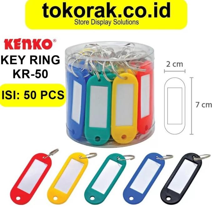 

KEY RING KENKO GANTUNGAN KUNCI LABEL NAMA KR 50 PCS NAME TAG KR50 murah
