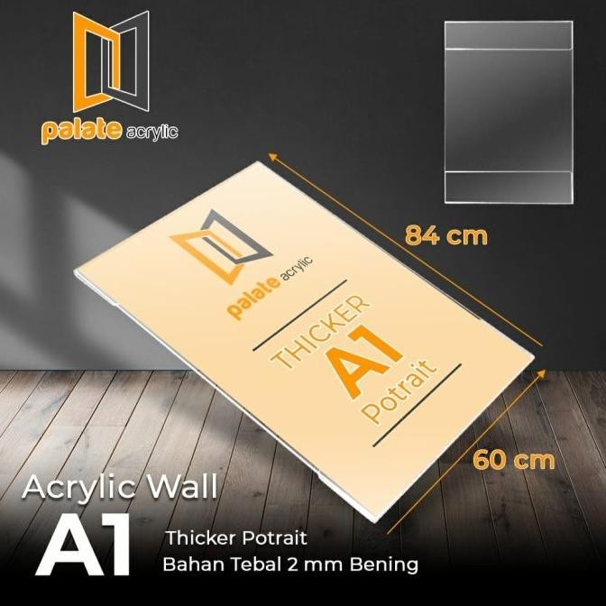 

akrilik wall A1 / acrylik / thicker / akrilik dinding brosur 2MM murah