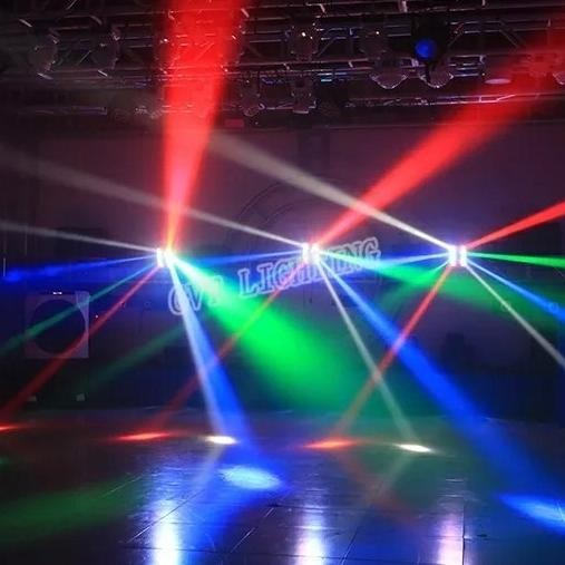 Grosir Dmx512 Laser Spider Led Disco Ball Lights Beam Moving Lampu Party