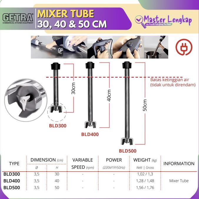Baru GETRA POWER MIXER TUBE BLD300 / BLD400 / BLD500