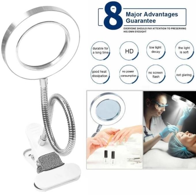 

BEBAS ONGKIR - AVPRO AVS11M8X Multifunctional Magnifying Glass 8x w LED Lamp 11cm 10w