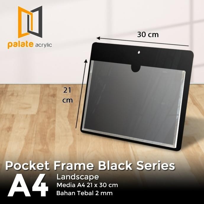 

AKRILIK POCKET FRAME A4 2MM - LANDSCAPE - HITAM murah