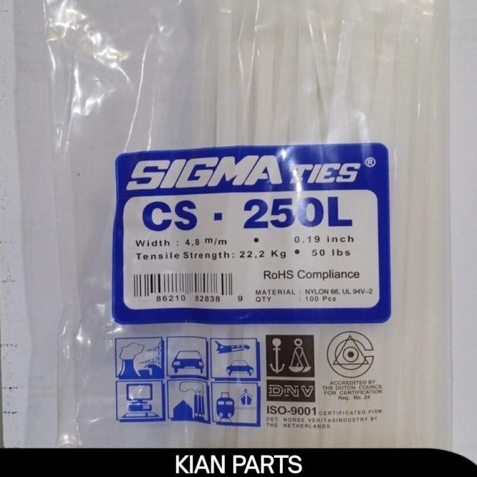 

Kabel Ties Sigma CS 250L PUTIH murah