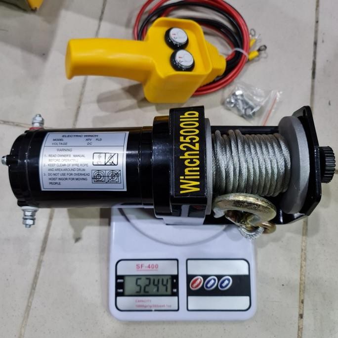 TERMURAH - Winch ATV hoist 12volt 2500lbs 1100kg