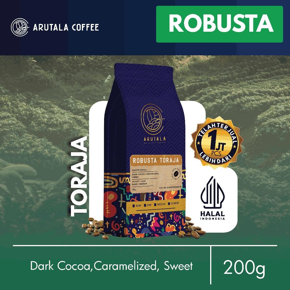 

ARUTALA Kopi Toraja Rantebua Robusta Coffee Indonesia 200 gr
