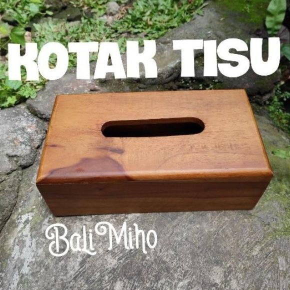 Living Tempat Tisu Kayu Jati Finishing/Kotak Tisu Kayu Jati Vernis/Tempat Tissue Kayu/Wadah Tisue Ka