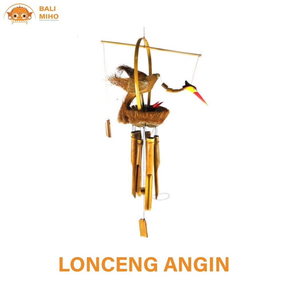 Living Lonceng Angin Bambu Motif Burung - Genta Angin Bambu - Gantungan Bambu - Lonceng Bambu - Lonc