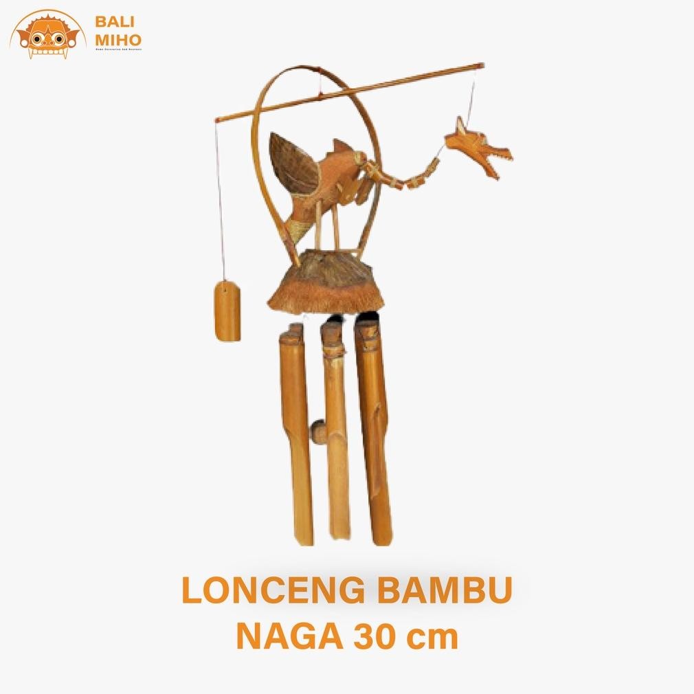 Living Lonceng Angin Bambu Motif Naga - Gantungan Bambu - Genta Angin Bambu Unik - Lonceng Bambu Nag