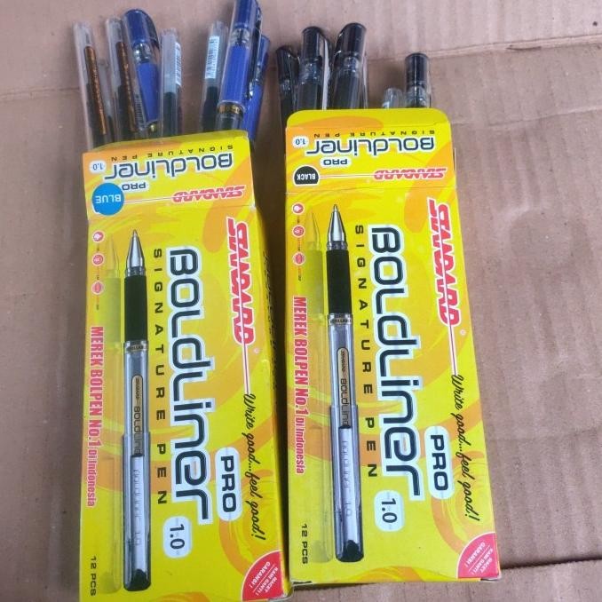 

HARGA DISC - pulpen standard boldliner pro 1.0mm hitam/biru signature pen