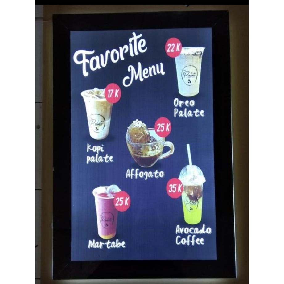 

Akrilik Led Menu / Akrilik Display Menu LED (A3+) murah