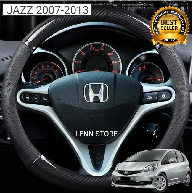Cover Sarung Stir Carbon Mobil HONDA JAZZ GE8 2007 2008 2009 2010 2011 2012 2013 Import Premium