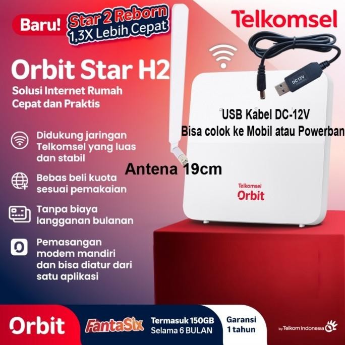 Murah Modem Wifi Huawei Orbit Star H2 Free 150GB+Antena Penerus Star 2 B312 Non COD