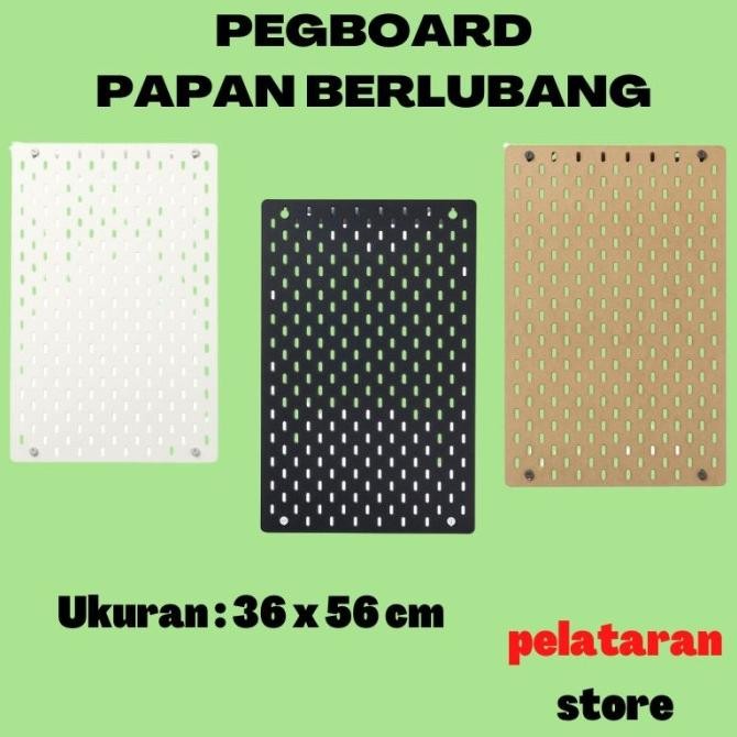 

Papan Dinding Berlubang Pegboard Organizer Wall 36 x 56 cm
