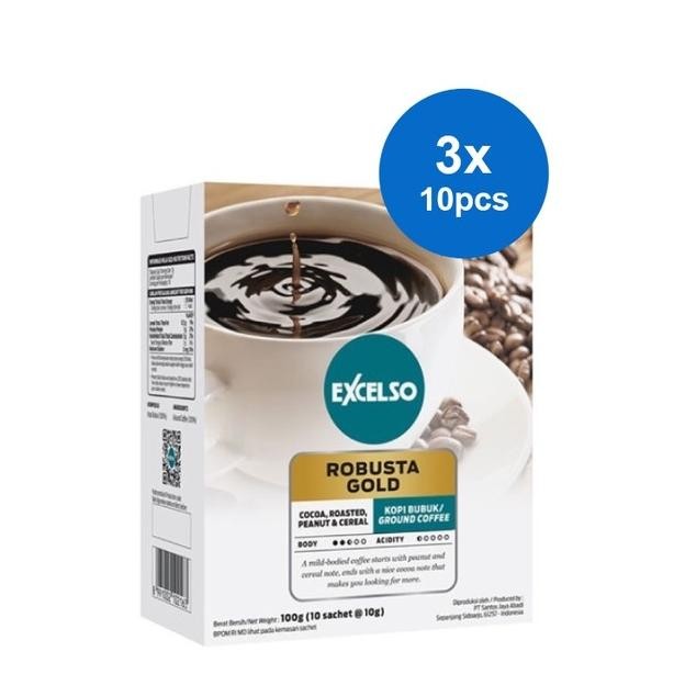

Excelso Robusta Gold Folding Box Kopi 10 x 10 gr (3 pack)