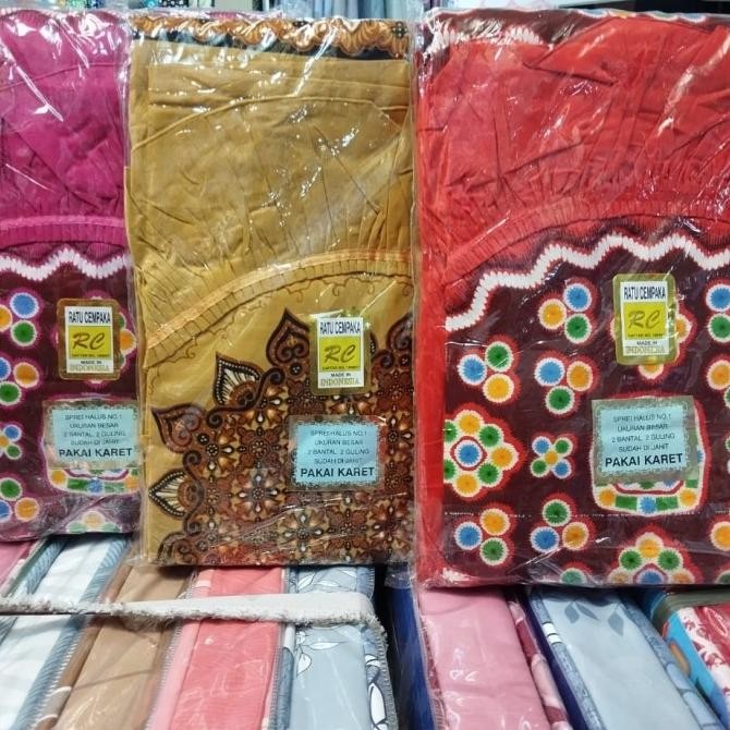 Sprei Batik RC Ratu Cempaka 180x200 Original / Seprai Jadul Batik Asli Pakai Karet