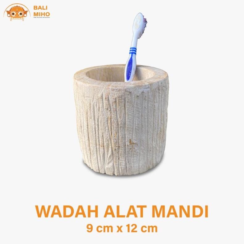 Living Tempat Sikat Gigi Fosil Kayu - Tempat Sikat Gigi Batu - Wadah Sikat Gigi Woodenfossil Toothbr