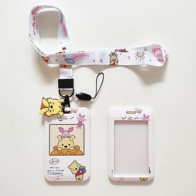 

ID Card Holder Name Tag Lanyard / Kalung Kartu Cute Winnie the Pooh murah