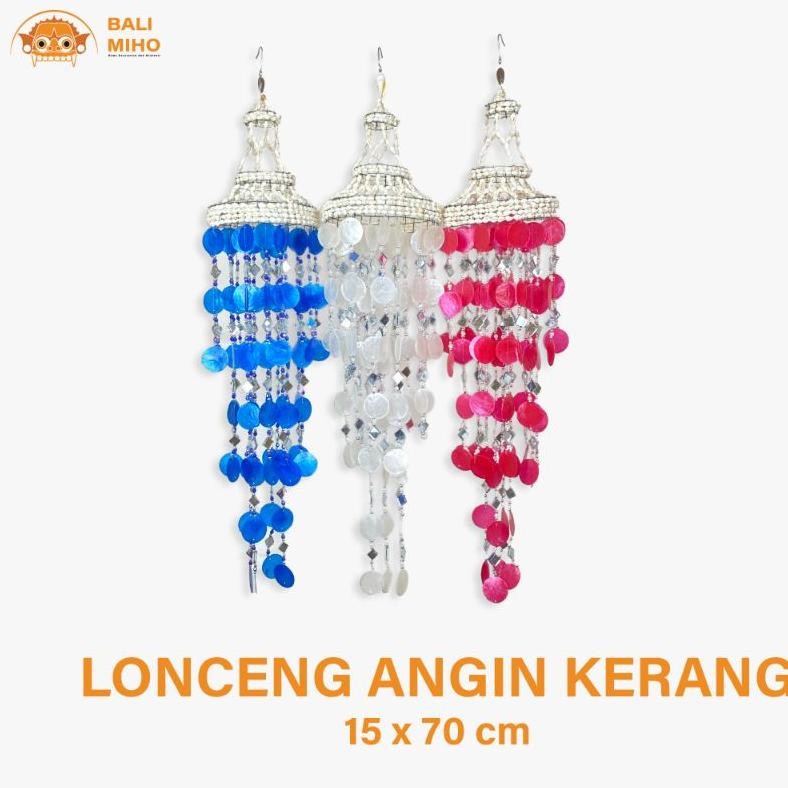 Living Lonceng Angin Kerang - Wind Chime - Kerang Gantungan - Kerang Kap Lampu - Kerang Dekorasi - K