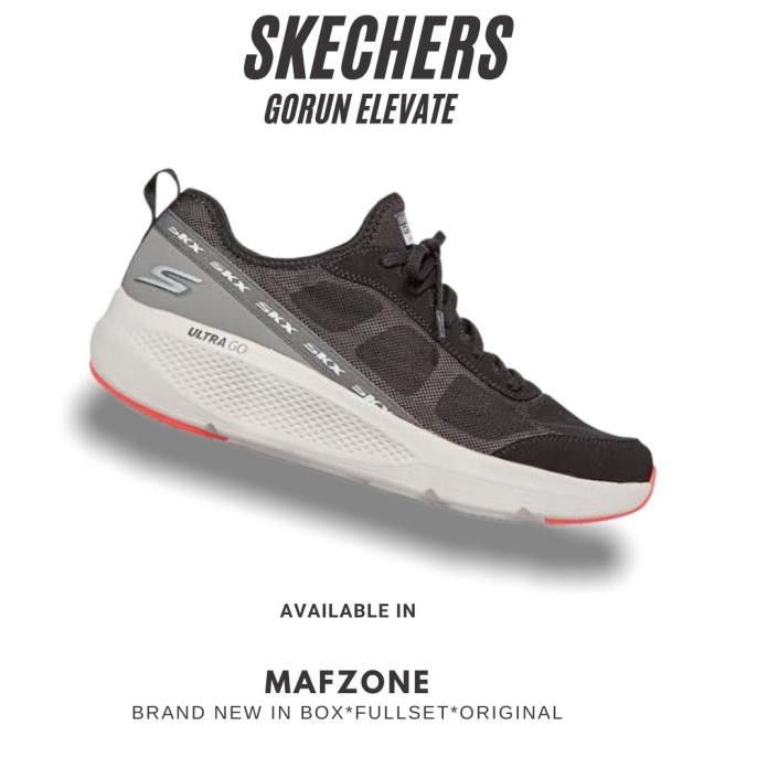 Skechers GOrun Elevate - Accelerate Men's Running -BLACK/GREY ORIGINAL