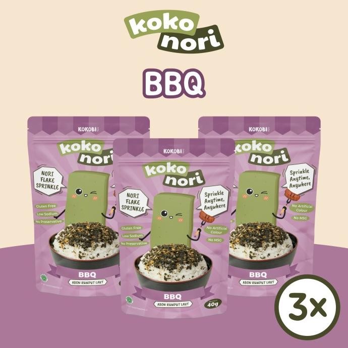 

Sale 3Pcs Koko Nori Abon Rumput Laut Tabur - Bbq Seaweed Flake Kokobi