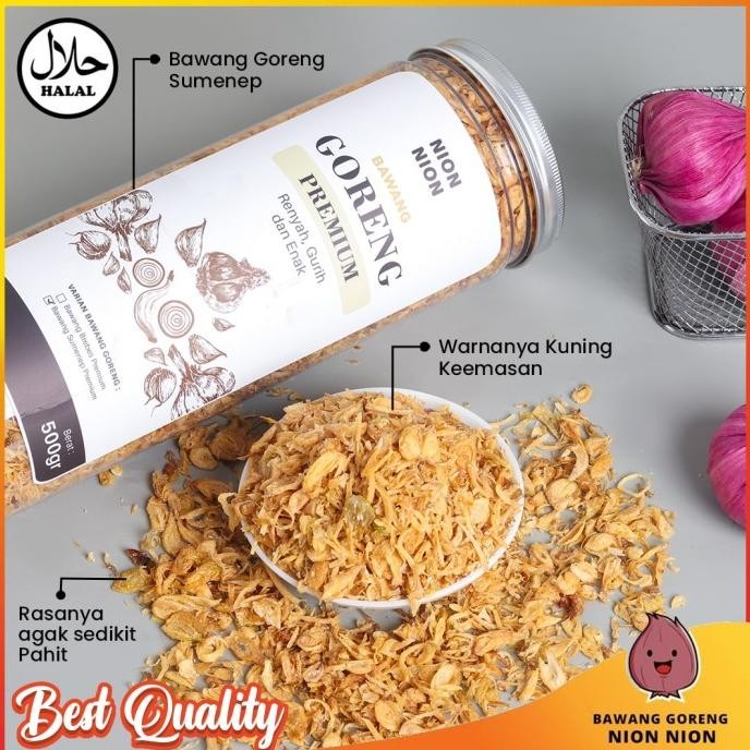 

Sale Bawang Goreng Brebes Premium Asli Bawang Merah Goreng Brambang Goreng 500 Gram Bagor Bawang Goreng Brebes Sumenep Bawang Goreng Nion Nion