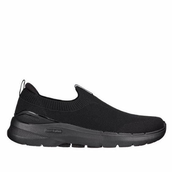 SKECHERS GO WALK 6 slip on MEN'S Walking Shoes - BLACK