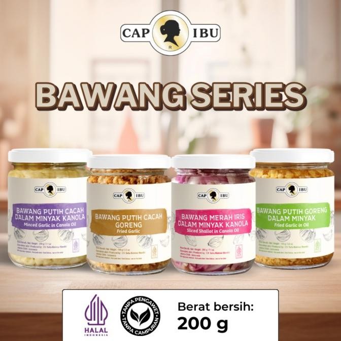 

Promo [Bawang Series] Cap Ibu Bawang Putih Bawang Merah Dalam Minyak - Bumbu Masak Instan Premium