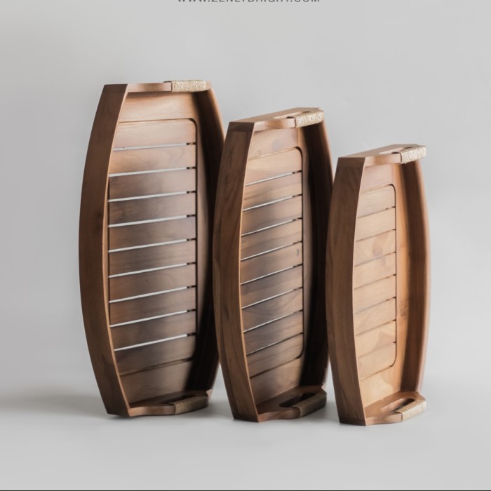 PREMIUM Nampan OvalNampan Oval Kayu JatiNampan KayuTrayWooden Tray