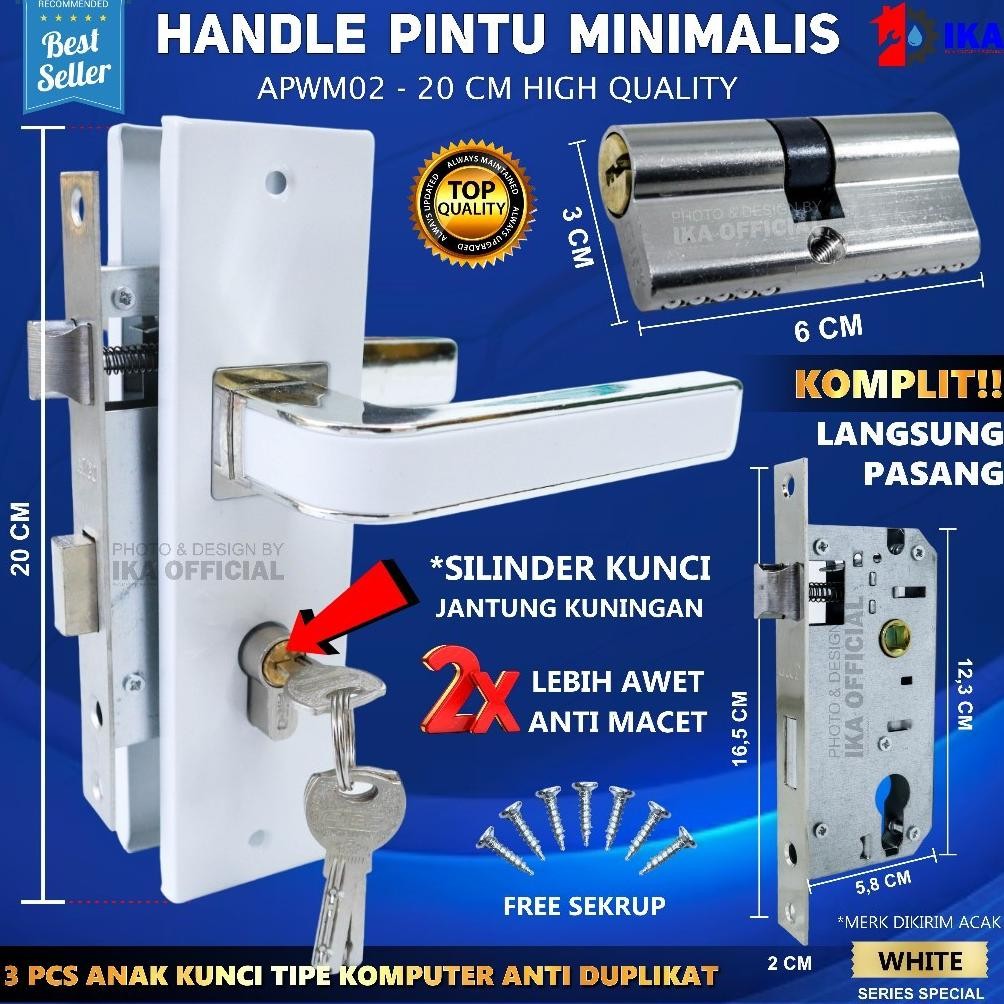 CR - Kunci Pintu Sedang Tanggung BLACK SERIES / Handle Pintu Medium BLACK SERIES Handle Pintu Ukuran