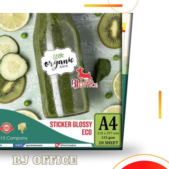 

Kertas Glossy Sticker Eco E-Print A4 135Gsm Eco Glossy Sticker Paper Terlaris