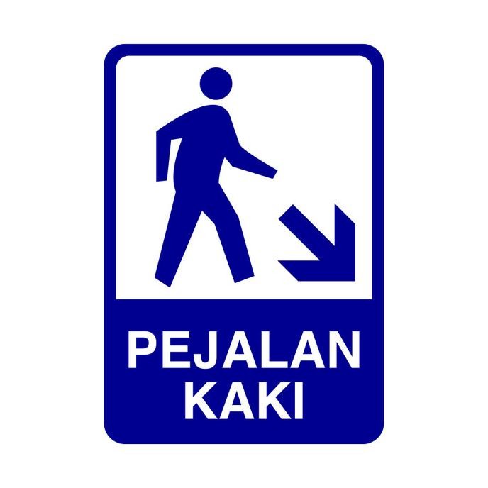 

Rambu Plang Pejalan Kaki 35Cm X 50Cm Plat Alumunium Original