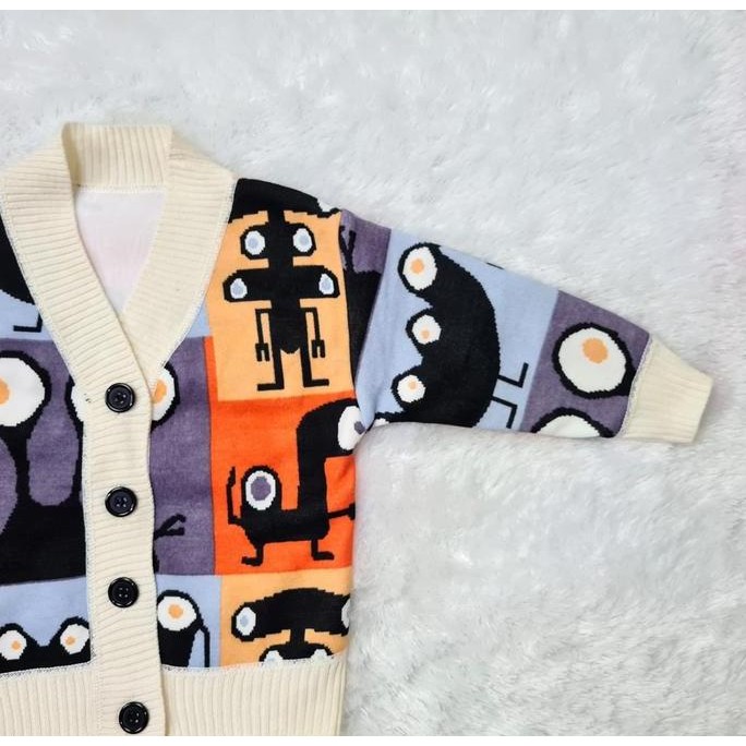 Cardigan Anak Motif Dino/ Outer Anak Baby Kekinian/ Cardigan Knit CG1 Dino LYME
