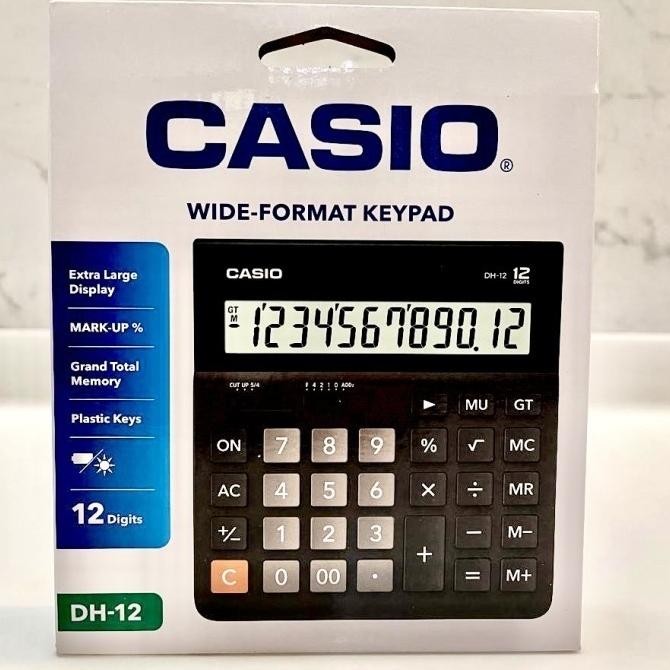 

CALCULATOR CASIO DH - 12 , WIDE - FORMAT KEYPAD STOK TERBATAS