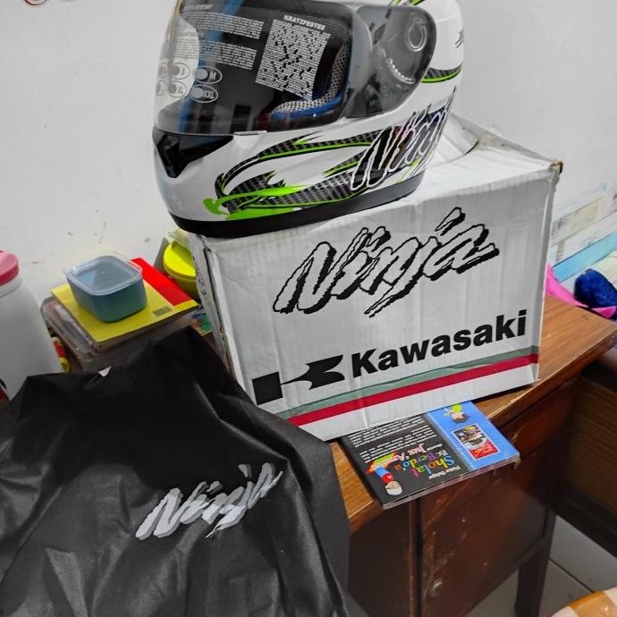 Helm Full Face Ninja Rr R Original Kawasaki - Asli