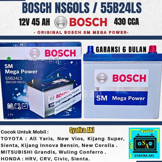 Aki Bosch Ns60Ls / 55B24Ls - Asli