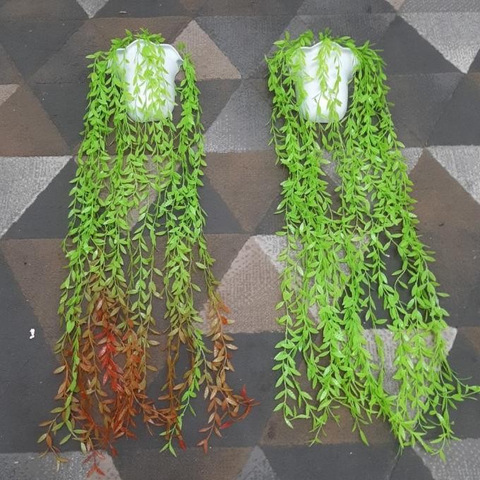 New Daun Hias Plastik Gantung Pot Dinding Tempel Hiasan Tembok Rumah Taman