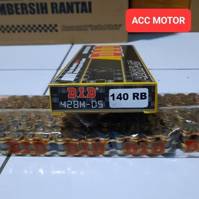 Terlaris Rantai Rante Motor Did 428 Hds Gold 140L Mt15 Wr155 Xabre Yzf-R15 Ready Stok