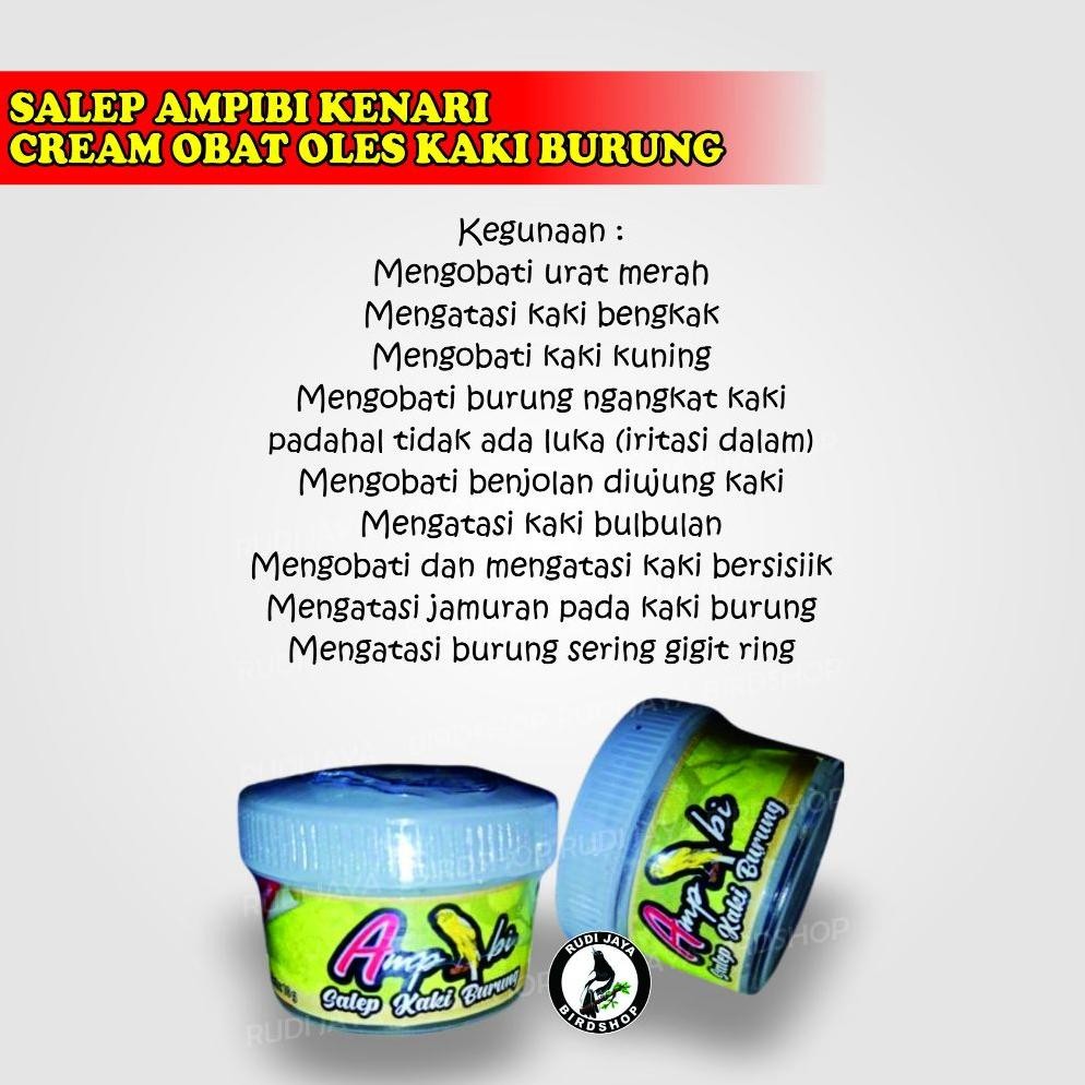 Jk-54 Salep Ampibi Kenari Cream Obat Oles Kaki Burung Mengobati Burung Sakit Jamur Kaki Bubul Bengka