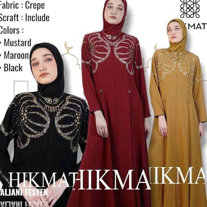 Produk Baru Abaya Hikmat Fashion Original A6265 / Gamis