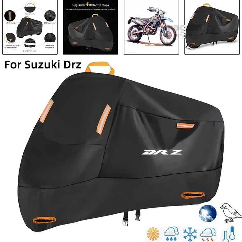 Drz Logo Motorcycle Cover Waterproof Outdoor Scooter Uv Protector Rain Cover For Suzuki Drz 400 Drz4
