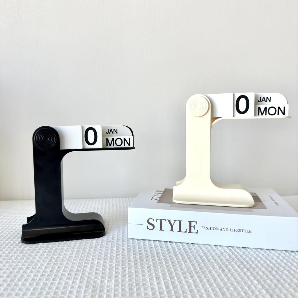 

1Pc Modern Minimalist Style Plastic Creative Perpetual Calendar, Desk Calendar, Office Desktop Decoration, New Home Decoration