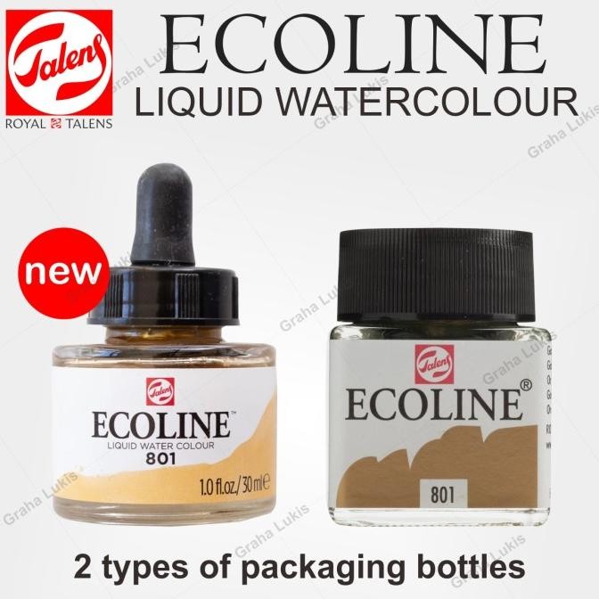 

NEW Royal Talens Ecoline Liquid Watercolour - GOLD 801 30ml