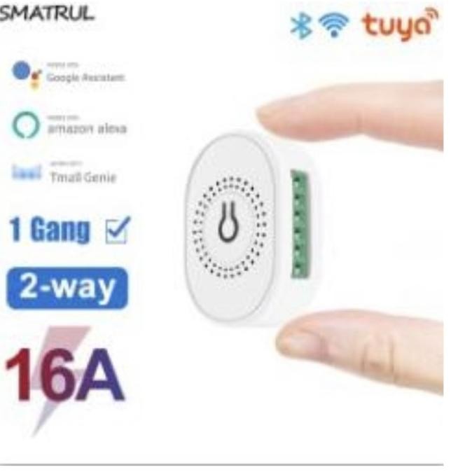 Miliki Smatrul 16A 1 Gang 2 Way Smart Home Mini Smart Wifi Breaker Diy Switch