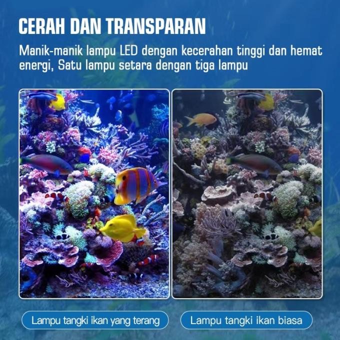 lampu celup aquarium oksigen, lampu celup oksigen, lampu celup LED gelembung, lampu oksigen celup aq