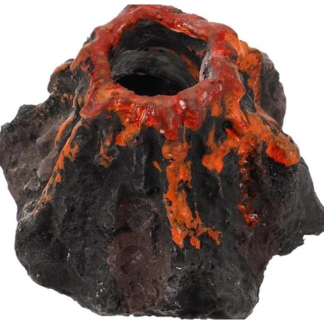 Hiasan aquarium gunung berapi, hiasan aquarium gunung meletus, hiasan aquarium volcano, dekorasi aqu